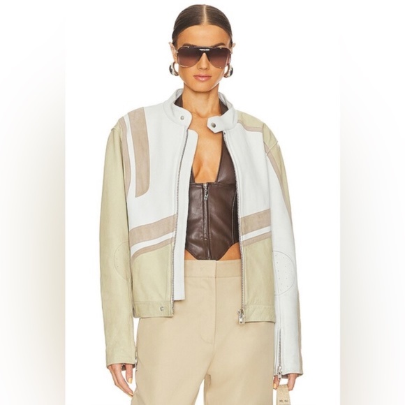 Deadwood Jackets & Blazers - Deadwood Hiro Jacket in White & Beige size 38 NWT